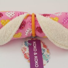 Baby corduroy and toweling burp cloth