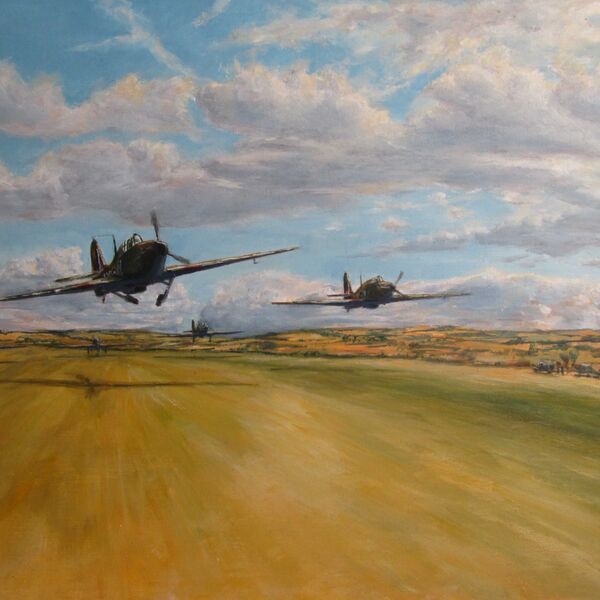 "One Squadron Scramble" - Hurricanes of No. 1 Squadron Hurricanes of No. 1 Squadron Scramble