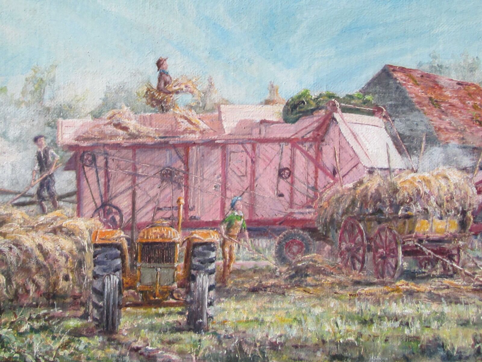 3 ue thresher, waggon tractor