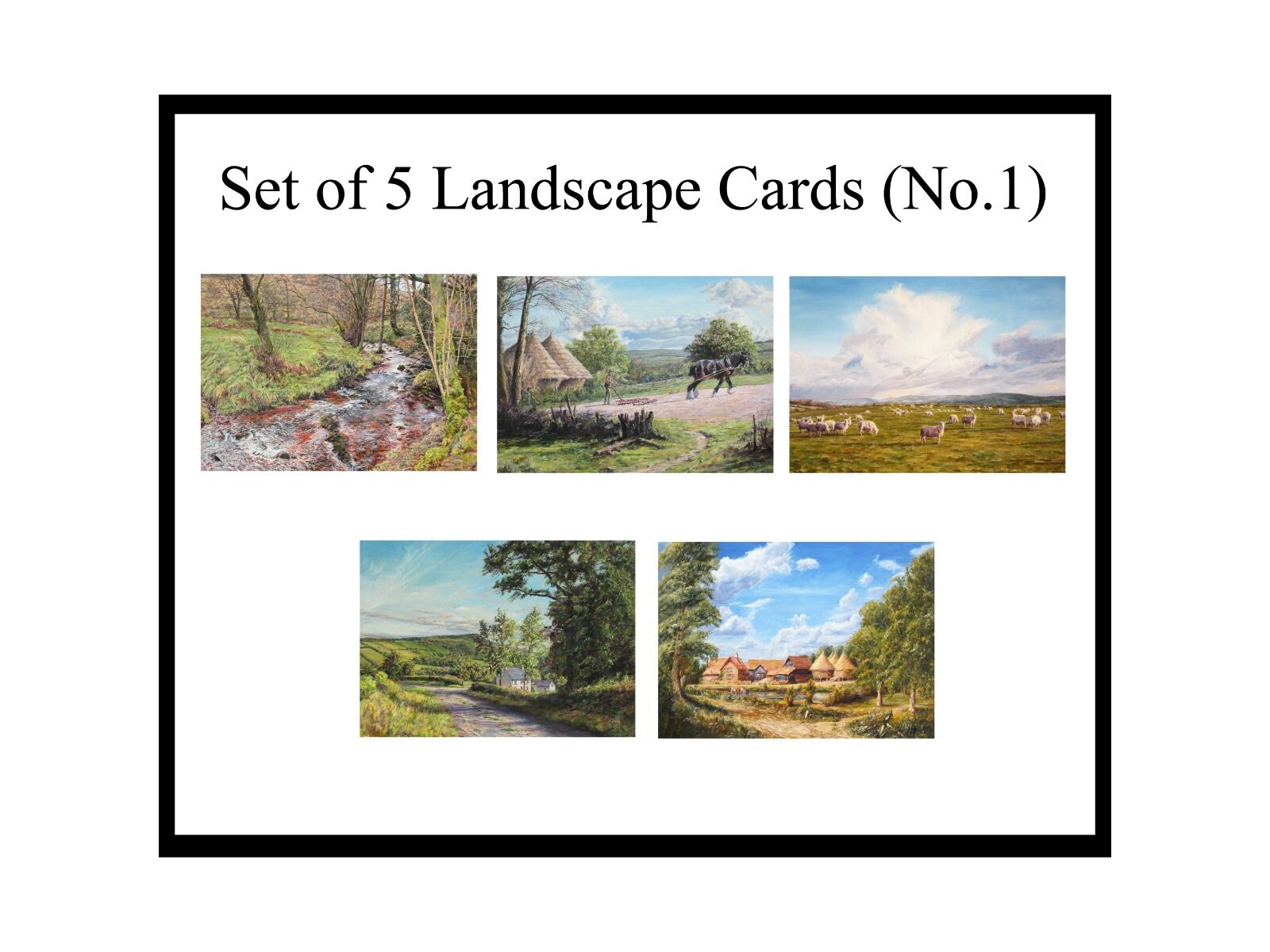 5 landscape paintings