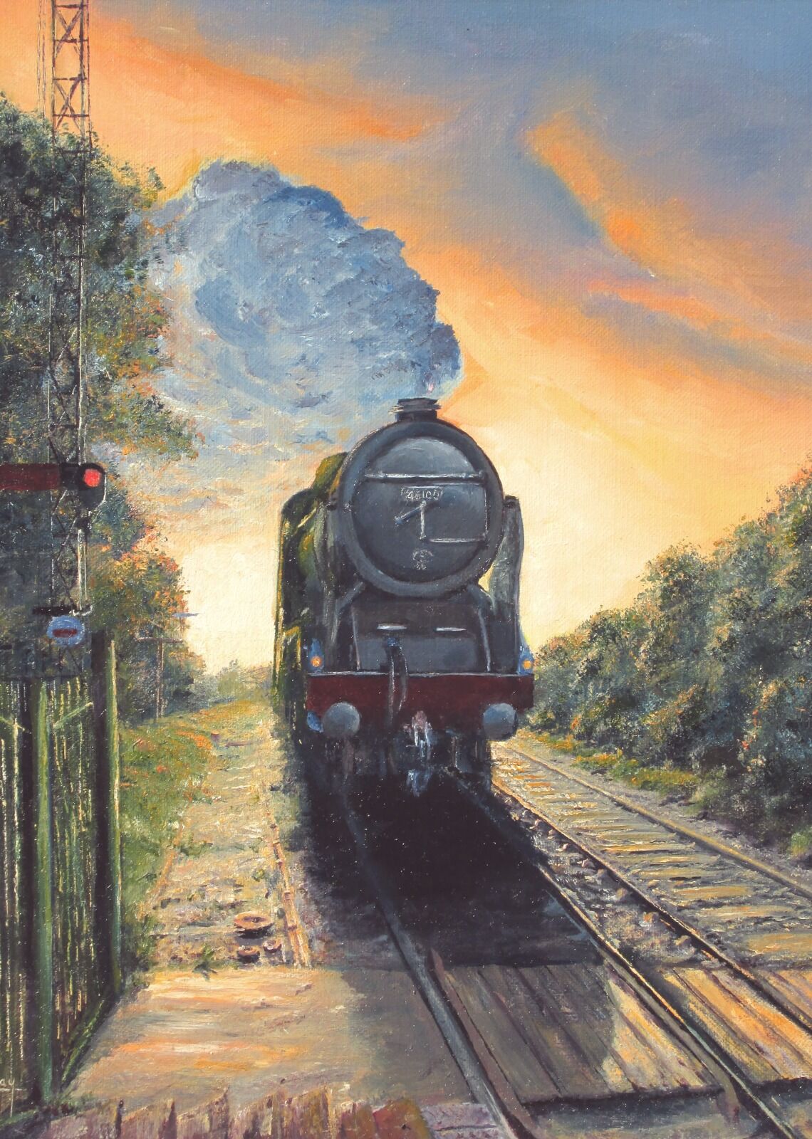 LMS Royal Scot Class Loco at sunset