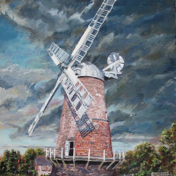 Polegate Mill, Sussex, £620 (+p&p) Painting of Polegate Mill in Sussex