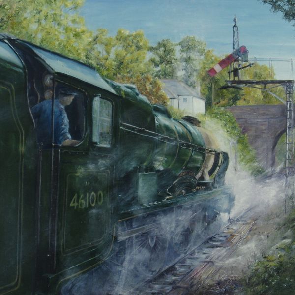 ‘Straining at the Leash’ - LMS Royal Scot Class, 46100 ‘Royal Scot’, at Alresford, c. 2015 LMS Royal Scot Class 46100 ‘Royal Scot’, at Alresford