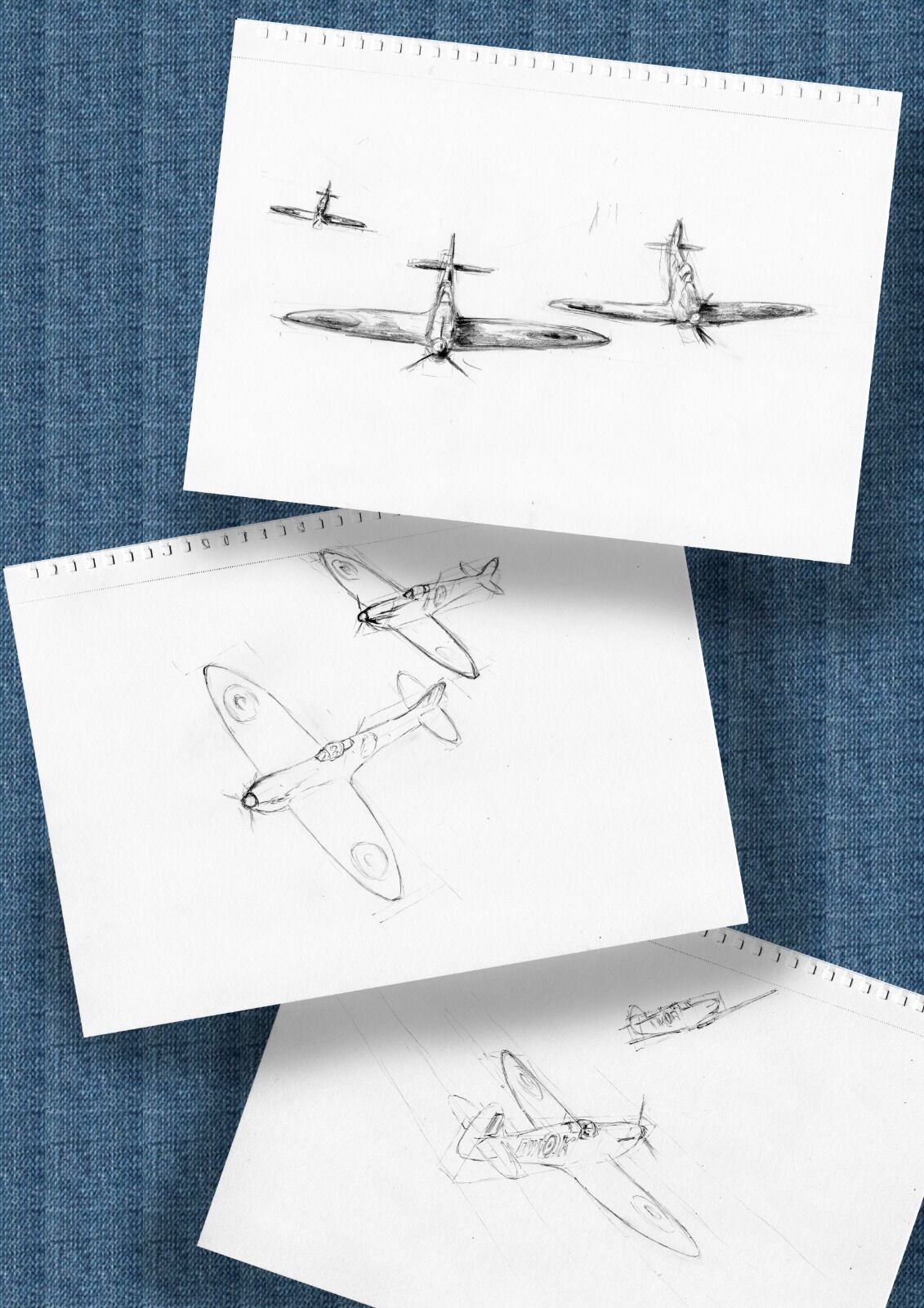 Spitfire pair sketches