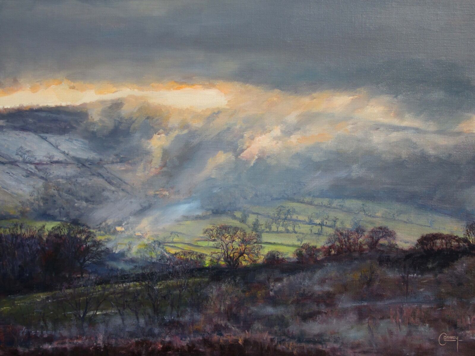 misty landscape picture
