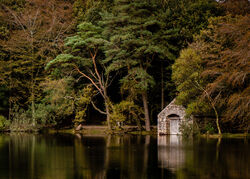 Autumn Boathouse by Ann Healey Highly Commended