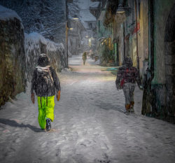 Walking in the snow by David Price (19 points)