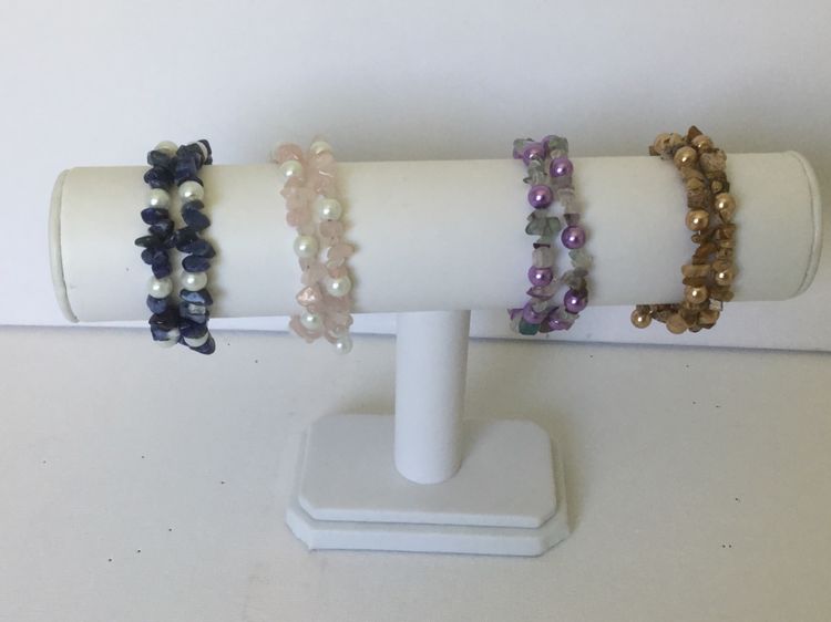 Wire and Gemstone Bracelet