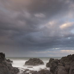 storm at sunset