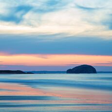 Bass Rock from Limetree Walk Beach, East Lothian, Scotland