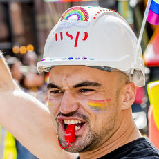 Hey You ! - construction worker at Pride