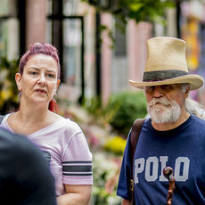 Janie and Vee Cord in Little Italy