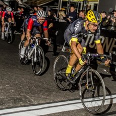 Kristian House leads the pack over the line