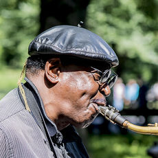 Sax player in Central Park NYC