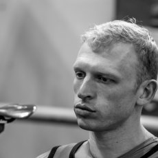 Scott Burns deep in concentration