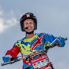 Steve Colley on top his trailer