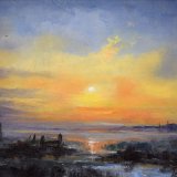 marian auger dusk on the river yare