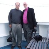 With Dennis Sharp on the ferry to Gozo