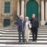 In the company of architect Mario Botta and Mrs Botta