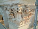 Decorative capital being restored, Zebbug parish church