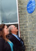 After unveiling blue plaque