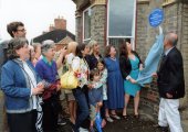 Morpeth house, unveiling the plaque
