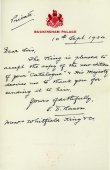 1934 letter from Buckingham Palace.