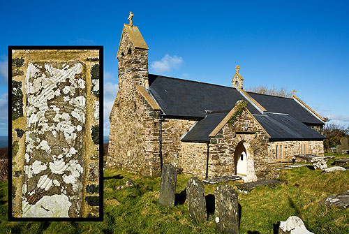 Inscribed Stones - St Gwyndaf Church / Llanwnda