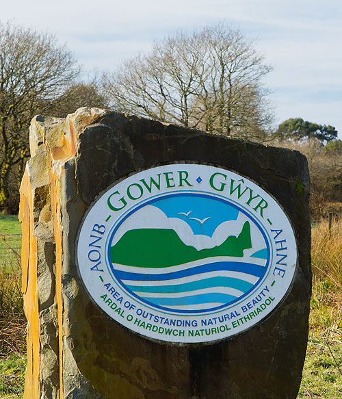 Gower AONB Sign