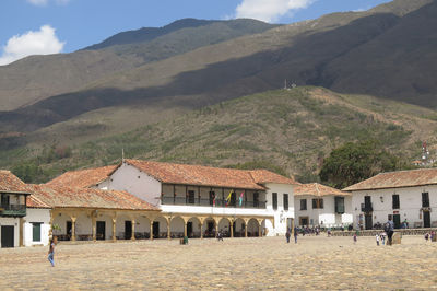 Plaza Major at Villa de Leyva, an old colonial town in the foothills of the Andes