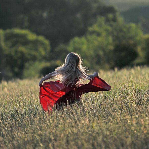 Little Girl In Red Dress