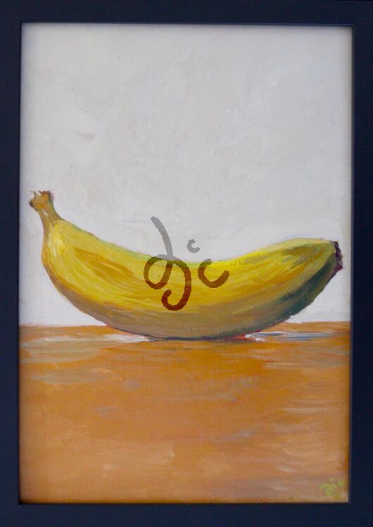 painting of A Banana in acrylics