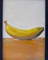 painting of A Banana in acrylics