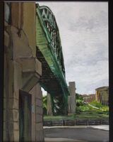 painting of the Tyne bridge in acrylics