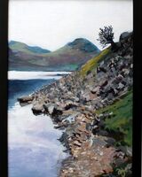 painting of lake district landscape in acrylics