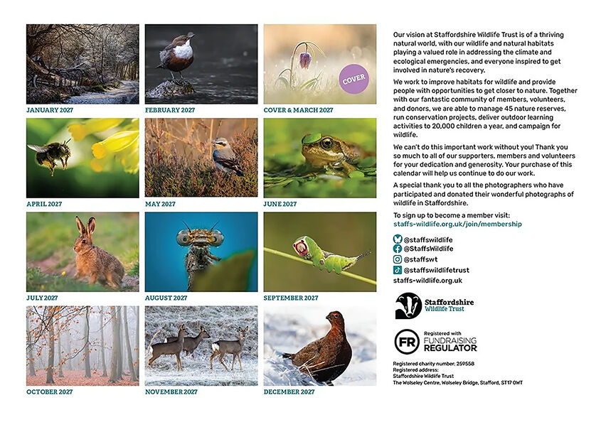 Staffordshire Wildlife Trust Calendar 2027 September