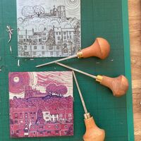 Carving Lewes Castle