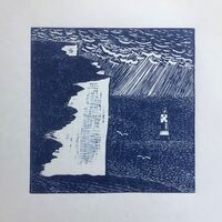 Beachy Head Lighthouse linocut print