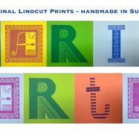 Daria Arta linocut letters alphabet print