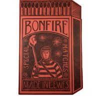Lewes bonfire matchbox linocut print