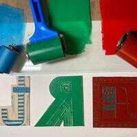 Block printing on fabric