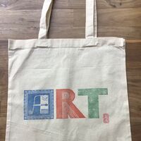 Block printed tote bag