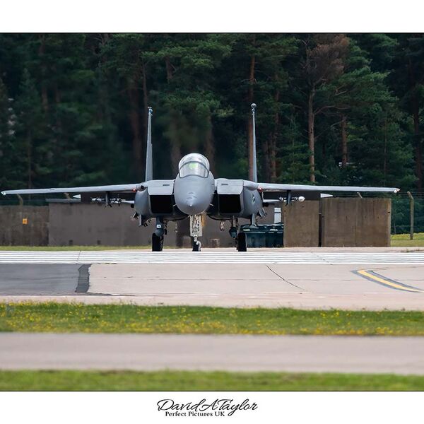 USAF F15 preparing for take off