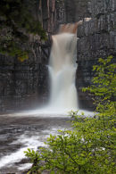 02D-8581 The River Tees Flowing Over High Force Waterfall Upper Teesdale County Durham UK
