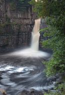 02D-8600a The River Tees Flowing Over High Force Waterfall Upper Teesdale County Durham UK