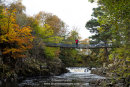 02M-9352 Walker Enjoying the View From Wynch Bridge in Autumn Upper Teesdale County Durham England UK