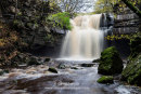 02M-9458 Summerhill Force and Gibson's Cave in Autumn Bowlees Teesdale County Durham UK
