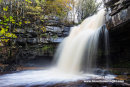 02M-9476 Summerhill Force and Gibson's Cave in Autumn Bowlees Teesdale County Durham UK