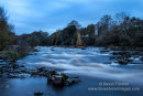 03M-0160 The River Tees at Night Bowlees Teesdale County Durham UK