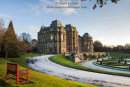 03M-1111 Early Morning Light Illuminating the Bowes Museum on a Frosty Winter Morning, Barnard Castle County Durham UK
